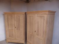 Quality Pair of Antique Pine Traditional Knockdown Wardrobes to wax / paint (2 of 11) Quality Pair of Antique Pine Traditional Knockdown Wardrobes to wax / paint (2 of 11)