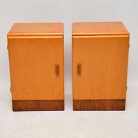 1930’s Pair of Art Deco Maple & Walnut Bedside Cabinets (3 of 9) 1930’s Pair of Art Deco Maple & Walnut Bedside Cabinets (3 of 9)