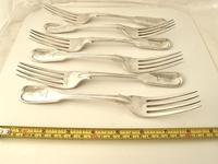 Fine Set of 6 Antique Silver Fiddle & Thread Pattern Dinner Forks George Adams London 1857 (6 of 6) Fine Set of 6 Antique Silver Fiddle & Thread Pattern Dinner Forks George Adams London 1857 (6 of 6)
