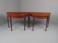 Matched Pair of George III Inlaid Mahogany Demi Lune Tables (8 of 19) Matched Pair of George III Inlaid Mahogany Demi Lune Tables (8 of 19)