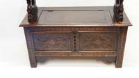 Early 20th C Carved Oak Monks Bench (2 of 16) Early 20th C Carved Oak Monks Bench (2 of 16)