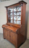 19th Century Figured Mahogany Cylinder Bureau Bookcase (3 of 12) 19th Century Figured Mahogany Cylinder Bureau Bookcase (3 of 12)