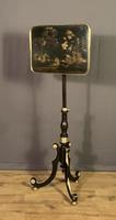 Stunning Regency Period Chinoiserie Ebonized Wine Table or Pole Screen (4 of 9) Stunning Regency Period Chinoiserie Ebonized Wine Table or Pole Screen (4 of 9)