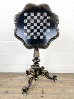 Antique Lacquered and Inlaid Chess Table (8 of 10) Antique Lacquered and Inlaid Chess Table (8 of 10)