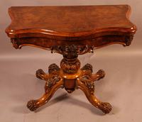 Victorian Burr Walnut Card Table (7 of 7) Victorian Burr Walnut Card Table (7 of 7)
