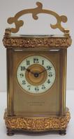 Fine Antique French 8-day Serpentine Fleur De Lis Decorated Panel 8-day Carriage Clock Timepiece c.1890 (2 of 10) Fine Antique French 8-day Serpentine Fleur De Lis Decorated Panel 8-day Carriage Clock Timepiece c.1890 (2 of 10)
