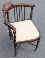 1900's Mahogany Corner Chair with Inlay (3 of 4) 1900's Mahogany Corner Chair with Inlay (3 of 4)