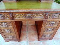 Country Oak Lions Head Pedestal Desk 1860 (3 of 12) Country Oak Lions Head Pedestal Desk 1860 (3 of 12)