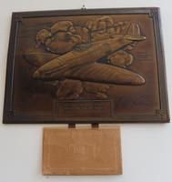 Bronzed Metal Calendar Signed Alex Henshaw MBE 1941 (13 of 13) Bronzed Metal Calendar Signed Alex Henshaw MBE 1941 (13 of 13)