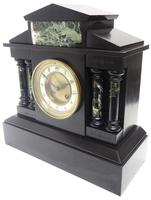 Antique French Slate & Green Marble Mantel Clock Striking 8-day (2 of 9) Antique French Slate & Green Marble Mantel Clock Striking 8-day (2 of 9)
