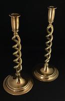 Pair of Victorian Brass Open Twist Candlesticks (2 of 4) Pair of Victorian Brass Open Twist Candlesticks (2 of 4)