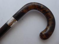 Walking Stick Cane Silver Collar Rosewood Shaft Tortoise Shell Handle (8 of 10) Walking Stick Cane Silver Collar Rosewood Shaft Tortoise Shell Handle (8 of 10)