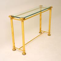 1970’s Vintage Brass & Glass Console Table (7 of 8) 1970’s Vintage Brass & Glass Console Table (7 of 8)