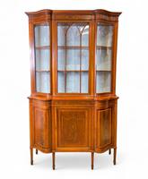 Antique Mahogany Inlaid Display Cabinet by Maple & Co