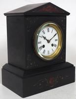 Antique French Slate Mantel Clock 8-Day Striking Mantle Clock with Red Marble & Gilt Decoration (3 of 9) Antique French Slate Mantel Clock 8-Day Striking Mantle Clock with Red Marble & Gilt Decoration (3 of 9)