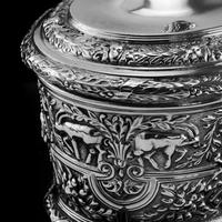 Rare Antique Solid Silver Cellini Tea Caddy Box - Mappin & Webb 1902 (19 of 28) Rare Antique Solid Silver Cellini Tea Caddy Box - Mappin & Webb 1902 (19 of 28)