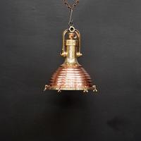 Original Large Copper Fluted Ships Cargo Light (3 of 8) Original Large Copper Fluted Ships Cargo Light (3 of 8)