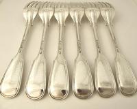 Fine Set of 6 Antique Silver Fiddle & Thread Pattern Dinner Forks George Adams London 1857 (3 of 6) Fine Set of 6 Antique Silver Fiddle & Thread Pattern Dinner Forks George Adams London 1857 (3 of 6)