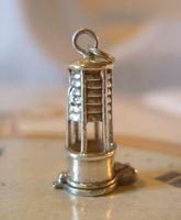 Vintage Silver Pocket Watch Chain Fob 1960s Miners Lamp With Canary Inside (3 of 8) Vintage Silver Pocket Watch Chain Fob 1960s Miners Lamp With Canary Inside (3 of 8)