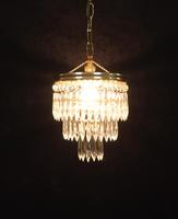 Italian Art Deco Three Tier Crystal Glass Chandelier 1930s (2 of 6) Italian Art Deco Three Tier Crystal Glass Chandelier 1930s (2 of 6)
