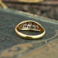 The Antique Edwardian Engraved Gold & Five Diamond Ring (5 of 8) The Antique Edwardian Engraved Gold & Five Diamond Ring (5 of 8)