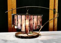 French Arts and Crafts Amethyst Leaded Glass Table Lamp (2 of 8) French Arts and Crafts Amethyst Leaded Glass Table Lamp (2 of 8)
