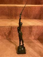 French Bronze Figure of Naked Woman Holding a Sword Aloft – ‘La Deliverance’ Signed: Emile Guillaume (3 of 10) French Bronze Figure of Naked Woman Holding a Sword Aloft – ‘La Deliverance’ Signed: Emile Guillaume (3 of 10)