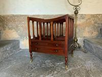 Regency Revival Mahogany Canterbury Sheet Music Magazine Rack with Brass Casters (11 of 11) Regency Revival Mahogany Canterbury Sheet Music Magazine Rack with Brass Casters (11 of 11)