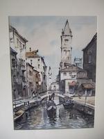 "Sirol" Antonio Sirolli Watercolour of Venice (2 of 3) "Sirol" Antonio Sirolli Watercolour of Venice (2 of 3)
