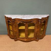 Spectacular Burr Walnut Serpentine Antique Credenza (6 of 7) Spectacular Burr Walnut Serpentine Antique Credenza (6 of 7)