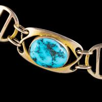 Antique Victorian Art Nouveau Turquoise Matrix Bracelet 9ct Gold Murrle Bennett Circa 1900 (4 of 7) Antique Victorian Art Nouveau Turquoise Matrix Bracelet 9ct Gold Murrle Bennett Circa 1900 (4 of 7)