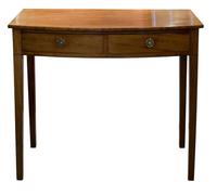 Mahogany 2 Drawer Bow-fronted Side Table (3 of 7) Mahogany 2 Drawer Bow-fronted Side Table (3 of 7)