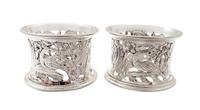 Pair of Antique Edwardian Sterling Silver 'Animals' Napkin Rings in Case 1902 (6 of 10) Pair of Antique Edwardian Sterling Silver 'Animals' Napkin Rings in Case 1902 (6 of 10)