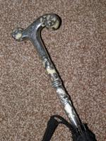 Antique Solid Silver Intricate Detailed Handled Umbrella W/Black Canopy "A.J.H" (6 of 18) Antique Solid Silver Intricate Detailed Handled Umbrella W/Black Canopy "A.J.H" (6 of 18)