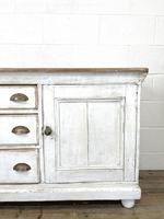 Distressed Antique Pine Cupboard with Painted Base (3 of 10) Distressed Antique Pine Cupboard with Painted Base (3 of 10)