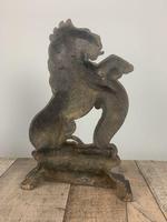 Victorian Cast Iron Lion Rampant Doorstop In Original Condition; Door Stop; Door Porter (4 of 7) Victorian Cast Iron Lion Rampant Doorstop In Original Condition; Door Stop; Door Porter (4 of 7)