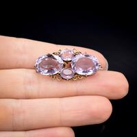Antique Amethyst Gold on Silver Filigree Brooch Pin (9 of 9) Antique Amethyst Gold on Silver Filigree Brooch Pin (9 of 9)