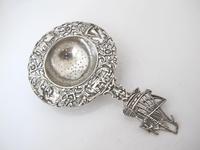 Dutch provincial silver tea strainer with sailing ship maker NL 1935 (2 of 8) Dutch provincial silver tea strainer with sailing ship maker NL 1935 (2 of 8)