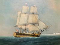 Original Seascape Oil Painting of 18th Century HMS Victory Docked White Cliffs Of Dover (2 of 11) Original Seascape Oil Painting of 18th Century HMS Victory Docked White Cliffs Of Dover (2 of 11)