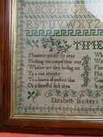 Large Antique Needlework Sampler 1837 Elizabeth Starkey. in Frame 20" x 20" (6 of 12) Large Antique Needlework Sampler 1837 Elizabeth Starkey. in Frame 20" x 20" (6 of 12)
