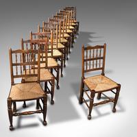 Set of 12, Antique Lancashire Chairs, Beech, Spindle Back, Seat, Edwardian, 1910 (7 of 12) Set of 12, Antique Lancashire Chairs, Beech, Spindle Back, Seat, Edwardian, 1910 (7 of 12)