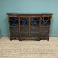Edwardian Walnut Break Fronted Antique Bookcase (5 of 7) Edwardian Walnut Break Fronted Antique Bookcase (5 of 7)