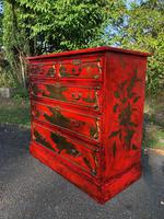 Antique Lacquered Chinoiserie Chest of Drawers (10 of 11) Antique Lacquered Chinoiserie Chest of Drawers (10 of 11)