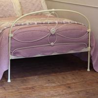 Cream Victorian Cast Iron Bedstead with Hoop Over Design (9 of 10) Cream Victorian Cast Iron Bedstead with Hoop Over Design (9 of 10)