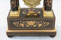 French Ebonised and Inlaid Portico Mantel Clock (6 of 10) French Ebonised and Inlaid Portico Mantel Clock (6 of 10)