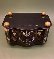 Good Quality 19th Century Papier Mache Tea Caddy (5 of 6) Good Quality 19th Century Papier Mache Tea Caddy (5 of 6)