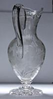 Large, vine-engraved, Victorian, English 'possibly Stourbridge' ewer or claret jug (3 of 5) Large, vine-engraved, Victorian, English 'possibly Stourbridge' ewer or claret jug (3 of 5)