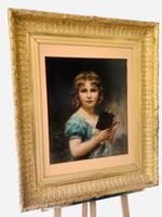 Beautiful Edouard Cabane Original Oil Painting - Jeune Fille Avec Livre c.1906 (7 of 9) Beautiful Edouard Cabane Original Oil Painting - Jeune Fille Avec Livre c.1906 (7 of 9)