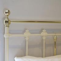 Brass & Iron Antique Platform Bed in Cream (4 of 6) Brass & Iron Antique Platform Bed in Cream (4 of 6)