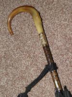 Antique Repousse Gold Plated Umbrella with Black Canopy by Kendall (12 of 16) Antique Repousse Gold Plated Umbrella with Black Canopy by Kendall (12 of 16)